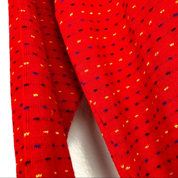 Vintage overside long sleeve Red soft knit sweater - Picture 5 of 8